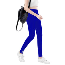 Load image into Gallery viewer, Ti Amo I love you - Exclusive Brand - Royal Blue - Angry Fish  - Womens / Teen Girls  / Womens Plus Size  - Yoga Leggings - Sizes XS-3XL
