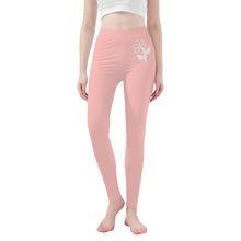 Load image into Gallery viewer, Ti Amo I love you - Exclusive Brand  - Your Pink - White Daisy -  Yoga Leggings
