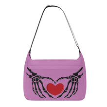 Load image into Gallery viewer, Ti Amo I love you - Exclusive Brand - Viola - Skeleton Heart Hands  -  Journey Computer Shoulder Bag
