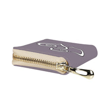 Load image into Gallery viewer, Ti Amo I love you - Exclusive Brand - Mamba - Double White Heart - PU Leather - Zipper Card Holder
