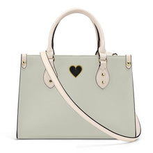 Load image into Gallery viewer, Ti Amo I love you - Exclusive Brand - Satin Linen - Luxury Womens PU Tote Bag - Cream Straps
