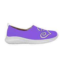 Load image into Gallery viewer, Ti Amo I love you - Exclusive Brand - Heliotrope 3 - Double White Heart - Women&#39;s Casual Slip On Shoe
