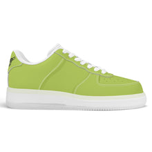 Load image into Gallery viewer, Ti Amo I love you - Exclusive Brand - Light Salad Green - Skelton Hands with Heart - Transparent Low Top Air Force Leather Shoes
