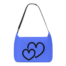 Load image into Gallery viewer, Ti Amo I love you - Exclusive Brand - Blueberry 2 - Double Black Heart - Journey Computer Shoulder Bag
