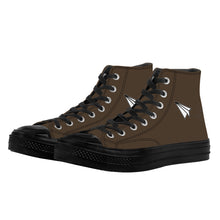 Load image into Gallery viewer, Ti Amo I love you - Exclusive Brand - Abbot- Paper Airplane - High Top Canvas Shoes - Black Soles
