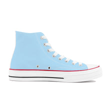 Load image into Gallery viewer, Ti Amo I love you - Exclusive Brand - Regent St Blue - White Daisy - High Top Canvas Shoes - White  Soles
