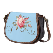 Load image into Gallery viewer, Ti Amo I love you - Exclusive Brand - Regent St Blue - Rose - Saddle Bag
