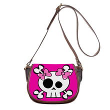 Load image into Gallery viewer, Ti Amo I love you - Exclusive Brand - Hollywood Cerise - Skeleton -  Saddle Bag
