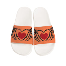 Load image into Gallery viewer, Ti Amo I love you - Exclusive Brand -  Lusty Gallant - Skeleton Hands with Heart -  Slide Sandals - White Soles
