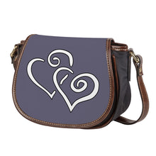 Load image into Gallery viewer, Ti Amo I love you - Exclusive Brand - Dolphin - Double White Heart - Saddle Bag
