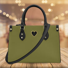 Load image into Gallery viewer, Ti Amo I love you - Exclusive Brand - Pesto - Luxury Womens PU Tote Bag - Black Straps
