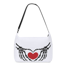 Load image into Gallery viewer, Ti Amo I love you - Exclusive Brand - Milk and Water - Skeleton Heart Hands  -  Journey Computer Shoulder Bag
