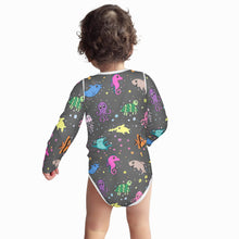 Load image into Gallery viewer, Ti Amo I love you - Exclusive Brand - Davy&#39;s Grey - Sea Creatures -  Baby Long-Sleeve Bodysuit
