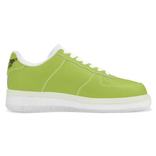 Load image into Gallery viewer, Ti Amo I love you - Exclusive Brand - Light Salad Green - Skelton Hands with Heart - Transparent Low Top Air Force Leather Shoes
