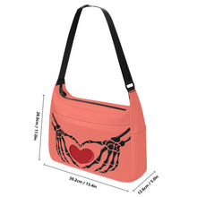 Load image into Gallery viewer, Ti Amo I love you - Exclusive Brand - Coral Reef - Skeleton Heart Hands  -  Journey Computer Shoulder Bag
