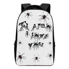 Load image into Gallery viewer, Ti Amo I love you - Exclusive Brand  - White - Lots of Spiders - Laptop Backpack
