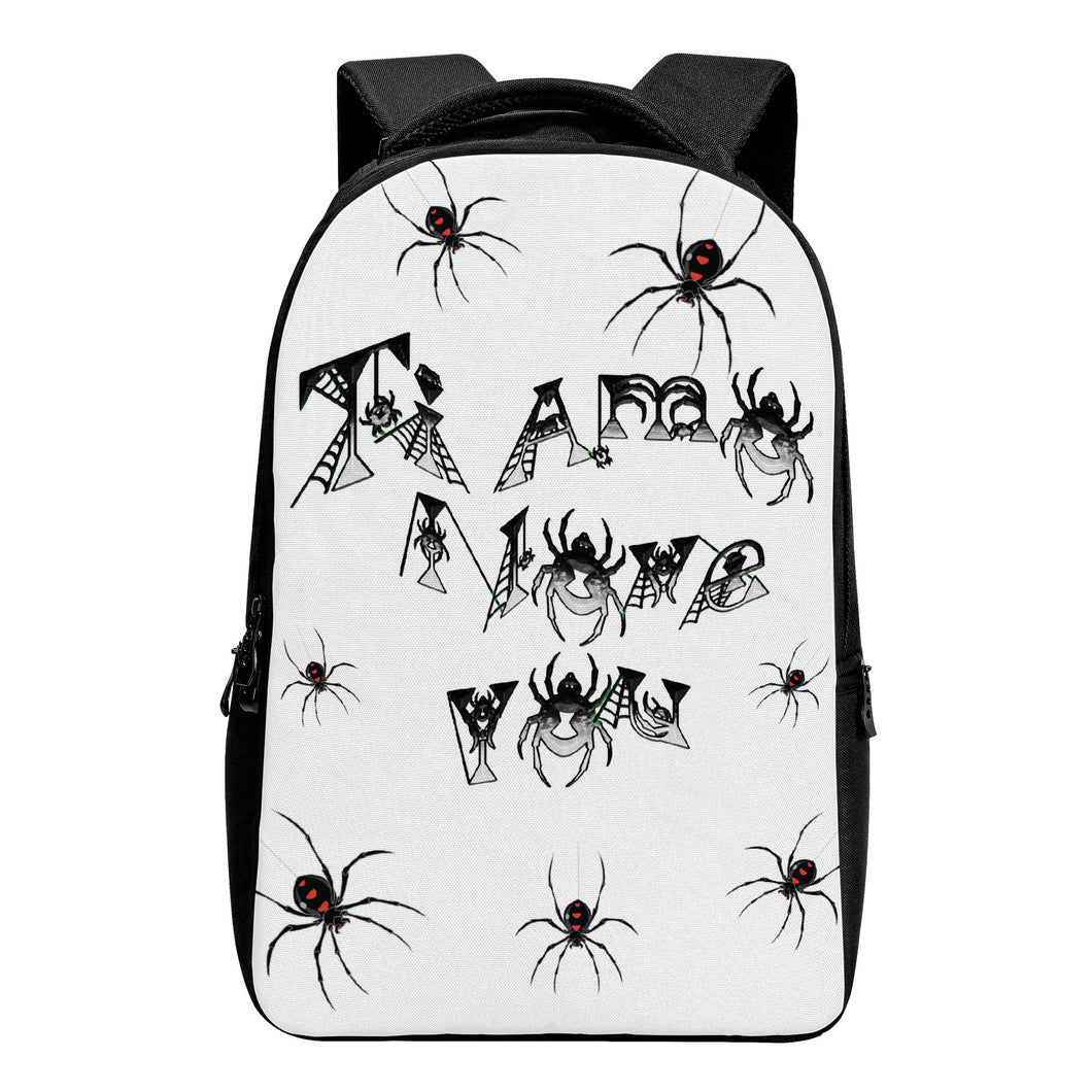 Ti Amo I love you - Exclusive Brand  - White - Lots of Spiders - Laptop Backpack