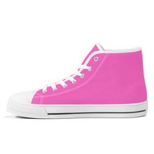Load image into Gallery viewer, Ti Amo I love you - Exclusive Brand - Hot Pink - High-Top Canvas - White Soles
