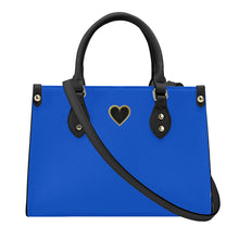 Load image into Gallery viewer, Ti Amo I love you - Exclusive Brand -Blue Denim - Luxury Womens PU Tote Bag - Black Straps
