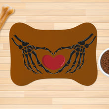 Load image into Gallery viewer, Ti Amo I love you - Exclusive Brand - Brown - Skeleton Hands with Heart  - Big Paws Pet Rug
