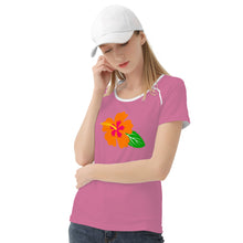 Load image into Gallery viewer, Ti Amo I love you - Exclusive Brand  - Charm - Hawaiian Flower - Women&#39;s T shirt
