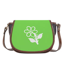 Load image into Gallery viewer, Ti Amo I love you - Exclusive Brand  - Pastel Green - White Daisy - Saddle Bag
