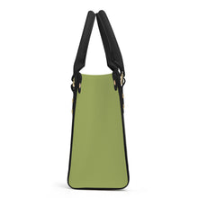 Load image into Gallery viewer, Ti Amo I love you - Exclusive Brand - Green Smoke - Luxury Womens PU Tote Bag - Black Straps
