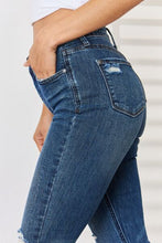 Load image into Gallery viewer, Judy Blue Full Size High Waist Distressed Slim Jeans Ti Amo I love you
