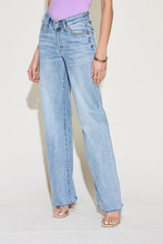 Load image into Gallery viewer, Judy Blue Full Size V Front Waistband Straight Jeans Ti Amo I love you
