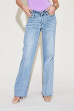 Load image into Gallery viewer, Judy Blue Full Size V Front Waistband Straight Jeans Ti Amo I love you
