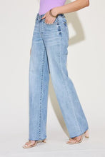 Load image into Gallery viewer, Judy Blue Full Size V Front Waistband Straight Jeans Ti Amo I love you
