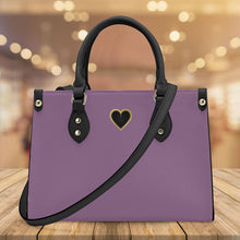 Load image into Gallery viewer, Ti Amo I love you - Exclusive Brand - Viola Purple - Luxury Womens PU Tote Bag - Black Straps
