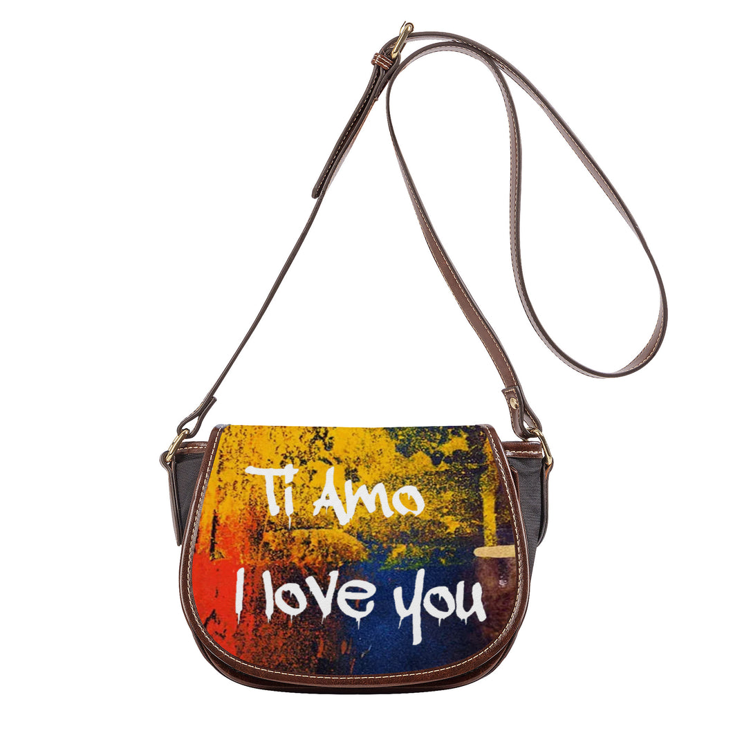 Ti Amo I love you - Exclusive Brand - Abstract - Saddle Bag