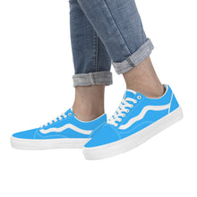 Load image into Gallery viewer, Ti Amo I love you - Exclusive Brand - Medium Cyan Blue- Low Top Flat Sneaker
