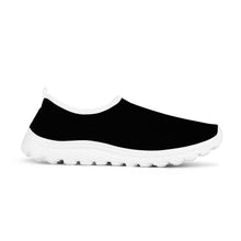 Load image into Gallery viewer, Ti Amo I love you - Exclusive Brand - Black - Double White Heart - Women&#39;s Mesh Running Shoes - White Soles
