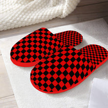 Load image into Gallery viewer, Ti Amo I love you-  Exclusive Brand  - Red &amp; Black Checkered -  Family - Slippers
