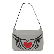 Load image into Gallery viewer, Ti Amo I love you - Exclusive Brand - Dawn - Skeleton Heart Hands  -  Journey Computer Shoulder Bag
