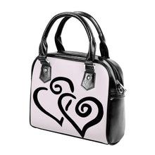 Load image into Gallery viewer, Ti Amo I love you - Exclusive Brand - Prim - Double Black Heart -  Shoulder Handbag
