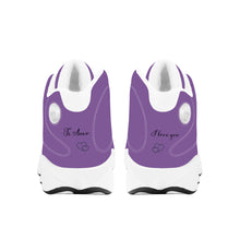 Load image into Gallery viewer, Ti Amo I love you - Exclusive Brand - Dusty Purple - Double Heart Logo - Mens / Womens - Unisex  Basketball Shoes - White Laces
