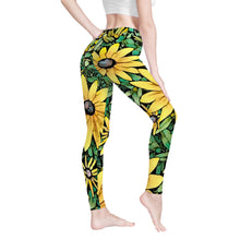 Load image into Gallery viewer, Ti Amo I love you - Exclusive Brand - Sunflower-  Yoga Leggings
