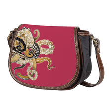 Load image into Gallery viewer, Ti Amo I love you - Exclusive Brand - Viva Magenta - Octopus - Saddle Bag
