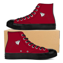 Load image into Gallery viewer, Ti Amo I love you - Exclusive Brand - Christmas Candy - Paper Airplane - High Top Canvas Shoes - Black Soles
