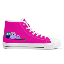 Load image into Gallery viewer, Ti Amo I love you  - Exclusive Brand - Hollywood Cerise - High-Top Canvas Shoes - White Soles
