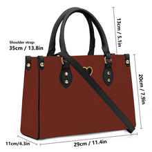 Load image into Gallery viewer, Ti Amo I love you - Exclusive Brand - Metallic Copper - Luxury Women PU Tote Bag - Black Straps
