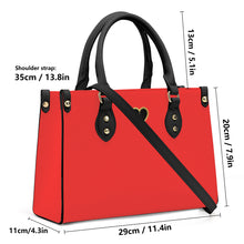 Load image into Gallery viewer, Ti Amo I love you - Exclusive Brand - Red Orange - Luxury Womens PU Tote Bag - Black Straps
