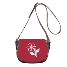 Load image into Gallery viewer, Ti Amo I love you - Exclusive Brand  - Brick Red - White Daisy - Saddle Bag
