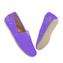 Load image into Gallery viewer, Ti Amo I love you - Exclusive Brand - Heliotrope 3 - Double White Heart -  Casual Flat Driving Shoe
