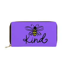 Load image into Gallery viewer, Ti Amo I love you- Exclusive Brand - Heliotrope 3 - Bee Kind - Zipper Purse Clutch Bag
