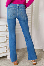 Load image into Gallery viewer, Kancan Full Size Distressed Raw Hem Bootcut Jeans Ti Amo I love you
