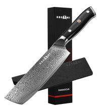 Load image into Gallery viewer, Kegani Chef Knife, 8 Inch Damascus Chefs Knife-Japanese VG10 Super Steel Hammered - G10 Handle Kitchen Knife - Classic Series Ti Amo I love you
